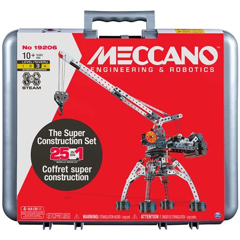 Meccano, Super Construction 25-in-1 Motorized Building Set, STEAM ...
