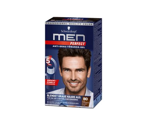Schwarzkopf Men Perfect Anti Grey Hair Color Gel – Black Brown 80 | Buy ...