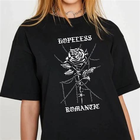 Hopeless Romantic Shirt Goth Shirtgoth Tshirtgoth Etsy