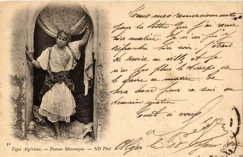 Pc Cpa Types Algeriens Femme Mauresque North Africa Ethnic Nude A Topics Risque