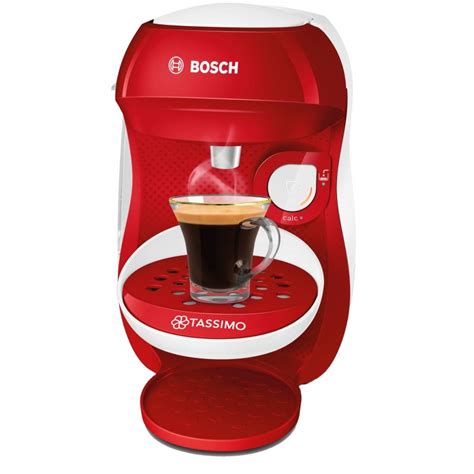 Bosch Tassimo Happy Cafetera de Cápsulas Multibebida Roja/Blanca ...