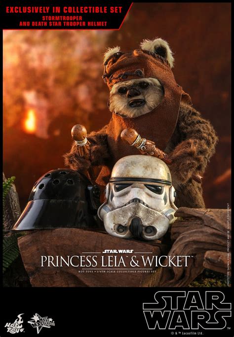 Hot Toys Star Wars Return Of The Jedi 1 6 Princess Leia Wicket Collectible Figures Figures