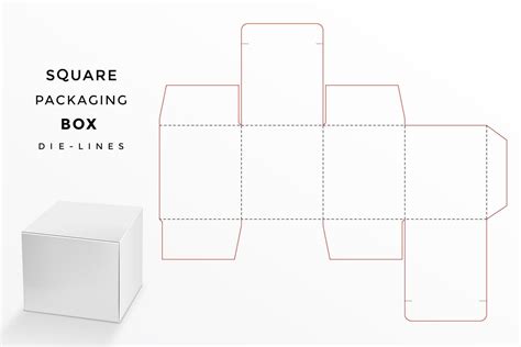 Square Box With Die Line 693897 Vector Art At Vecteezy