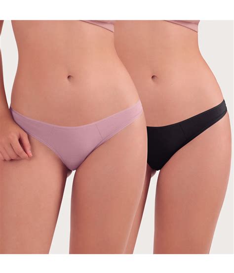 Kit Calcinhas Love Secret Duo Modal Rosa Retr Preto Lingerie Br