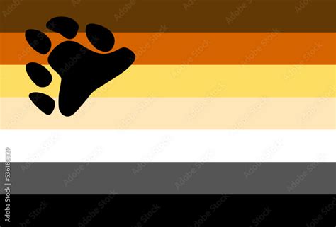 International Bear Brotherhood Flag Pride Vector Illustration Bear Flag LGBT Community In Gay