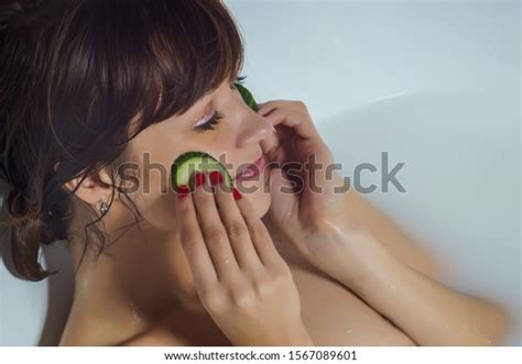 Beautiful Sexy Naked Girl Resting Milk Stock Photo Shutterstock