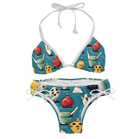 Bowling Swim Wear Detachable Sponge Adjustable Strap Bikini Set Two Pack For Multiple Scenes