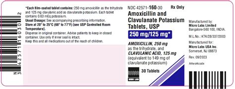 Dailymed Amoxicillin And Clavulanate Potassium Amoxicillin And