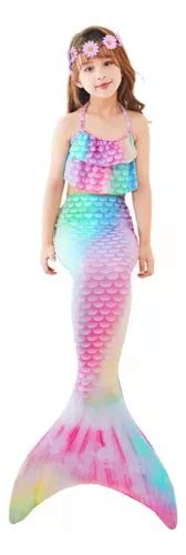Traje De Baño Sirena Bañador Para Niñas Ropa De Bikini Fiest MercadoLibre