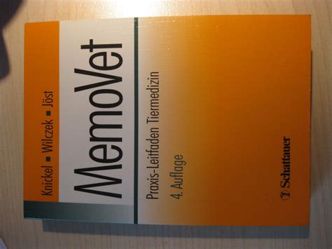 MemoVet - Praxis-Leitfaden Tiermedizin : Knickel, Uwe R, Wilczek ...