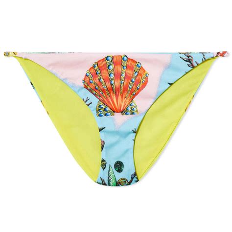 Versace Women S Shell Print Triangle Bikini Bottom In Multi Versace