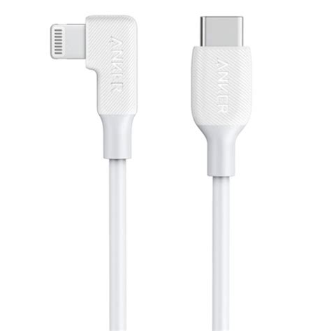 Кабель Anker USB-C to 90 Degree Lightning Cable White 0.9m (Y2360 ...
