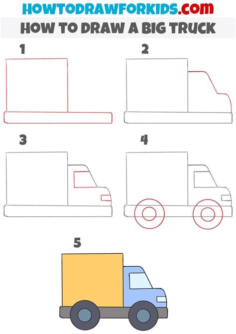 How To Draw A Big Truck For Kindergarten Artofit
