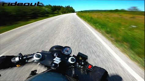 Rideout PoV Suzuki GSX F Cafe Racer I Naked Custom Bike I Exhaust Sound I Rennsteig I