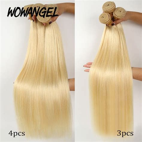 WOWANGEL Blonde Bundles Deal Pcs Human Hair Weaves Weave Hairstyles Hair Waves