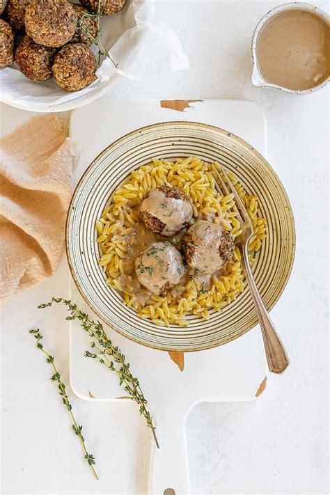 Vegan Mushroom Meatballs With Marsala Sauce