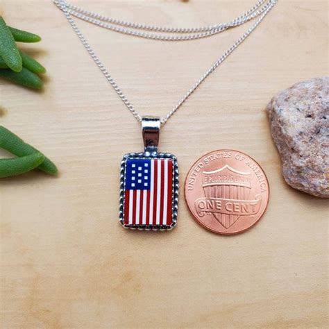 Us Flag Necklace - Etsy