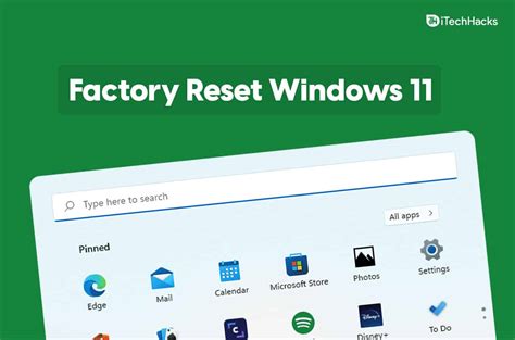 How To Factory Reset Windows Pc Working