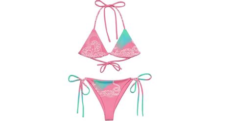 Formula S Heart Eternal Love Snake Recycled String Mystical Bikini In Pink Lyst