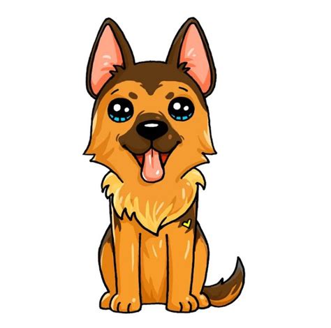A Cartoon Dog Sitting Down With Its Tongue Out And Its Eyes Wide Open