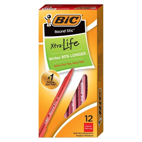 Bic Round Stic Xtra Life Ballpoint Pen Medium Point 10mm Blue 240