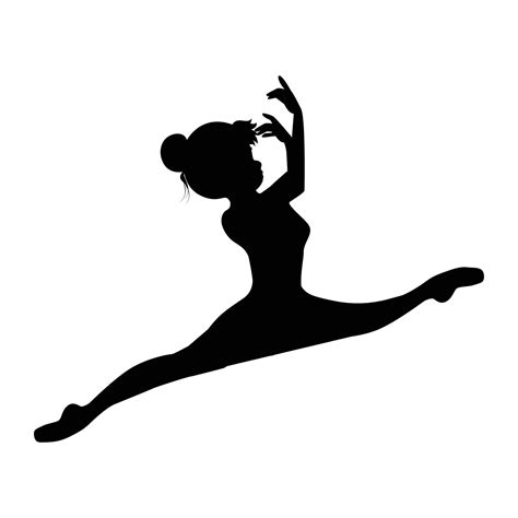Cute Girl Ballerina Silhouette Illustration 10968808 Vector Art At Vecteezy
