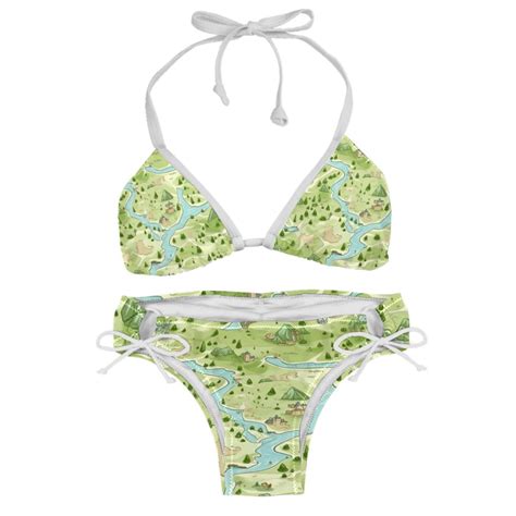 Atlas Detachable Sponge Bikini Set Adjustable Strap One Piece Swimsuits Two Pack Walmart