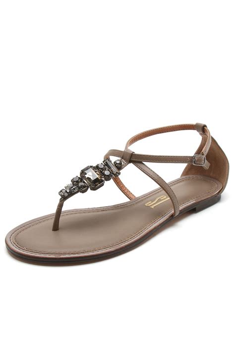 Sand Lia Rasteira Santa Lolla Pedraria Nude Compre Agora Dafiti Brasil