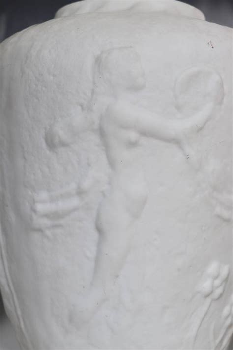 Art Deco Relief Glass Vase With Four Nude Female Figures At StDibs