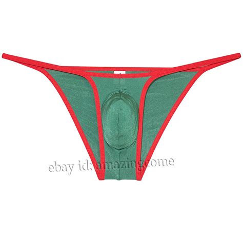 Sports Men S Ice Silk Bulge Pouch Bikini Briefs Underwear Ultra Thin Underpants Ebay
