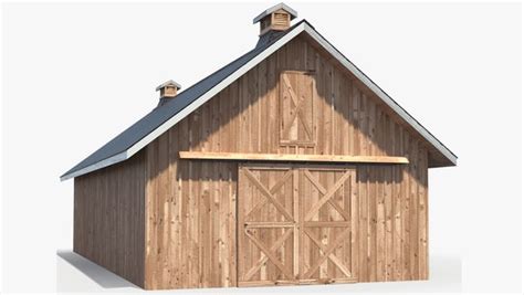 Rustic Wooden Barn 3d Model Turbosquid 1635722