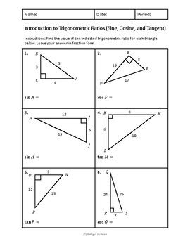 Introduction to Trigonometric Ratios - Practice by Bridget Sullivan 