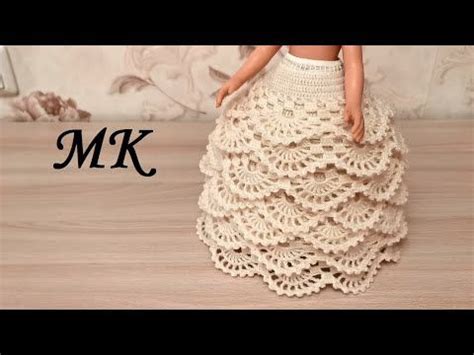 Юбка с кринолином крючком для куклы Паола Рейна, мастер-класс | Одежда ...