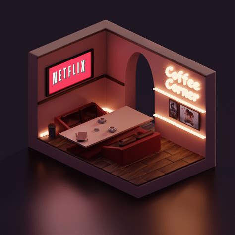 Isometric Cafe Room Risometric