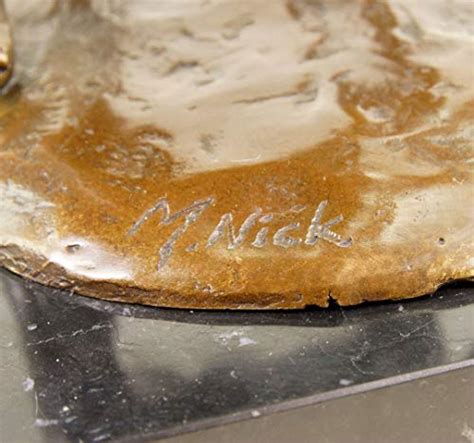 Erotic Bronze Statue Standing Lovers Sex Figurine Signed M Nick Nudes Height Cm