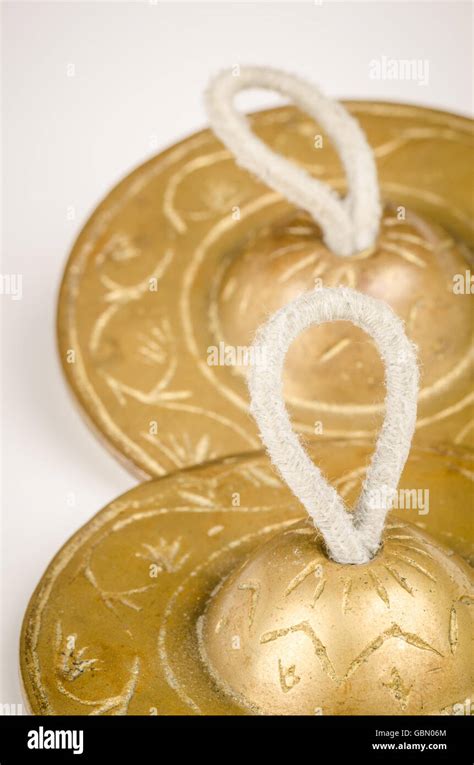 Small Finger Cymbals An Oriental Percussion Instrument Stock Photo Alamy