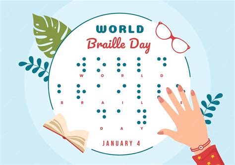 Dia Mundial Do Braille - Dia mundial do braille em 4 de janeiro com texto por alfabeto para ...