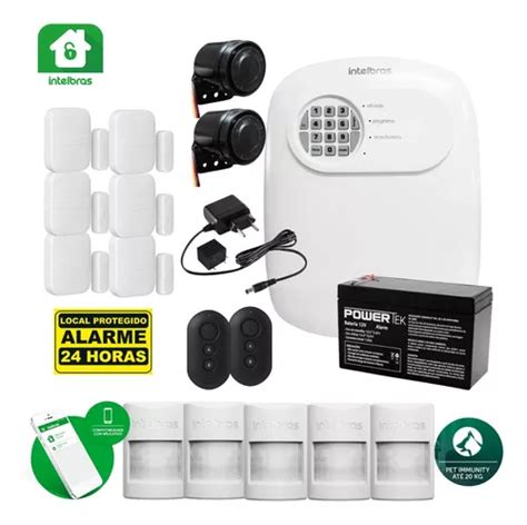 Kit Alarme Intelbras C Magn Ticos E Infra Pet Sirenes