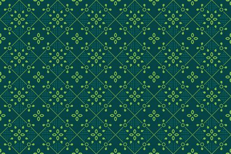 Flowers Batik With Dots On Emerald Graphic By Mightyfire · Creative Fabrica