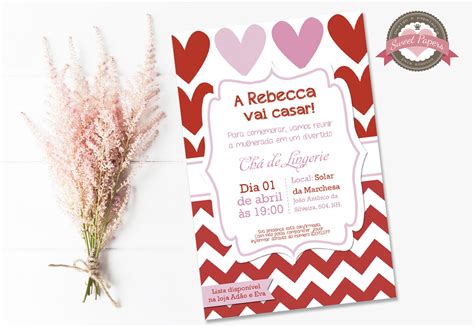 Convite digital Chá de Lingerie Elo7 Produtos Especiais