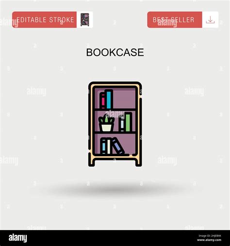 Bookcase Simple Vector Icon Stock Vector Image And Art Alamy