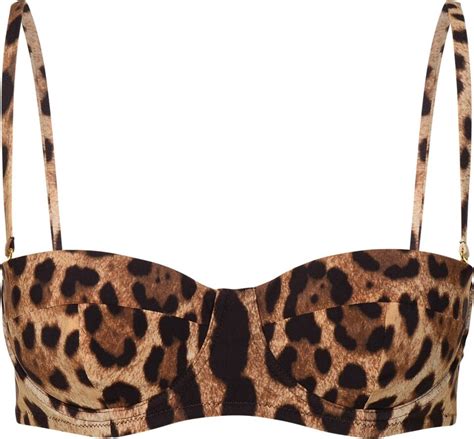 Dolce Gabbana Leopardo Bikini Bra ShopStyle Two Piece Swimsuits