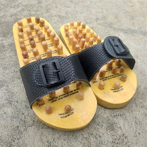 Jual Sandal Bakiak Kayu Sendal Terapi Kayu Alas Kaki Refleksi