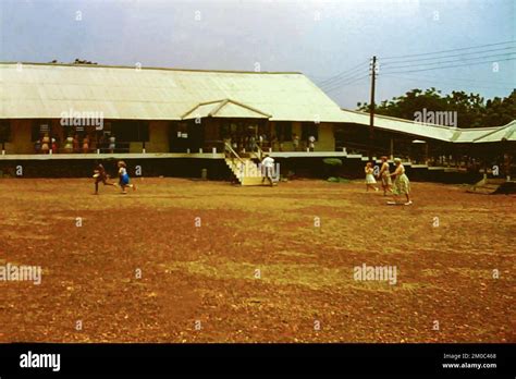 Children In The Playground At The Raf Primary School On Burma Camp