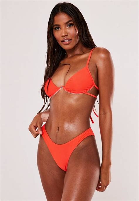 Missguided Orange Mix And Match Underwire U Bikini Top ShopStyle Two