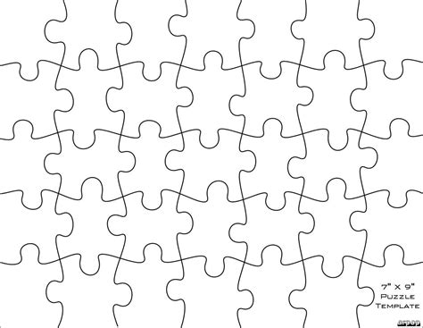 printable puzzle pieces template printable calendars   glance