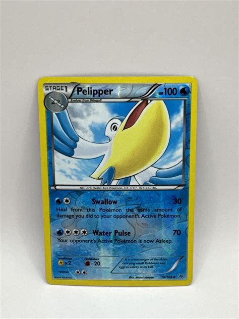 2015 Pokemon Card TCG Pelipper Roaring Skies 19 108 Reverse Holo Rare