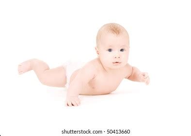 Naked Smiling Baby Lying On His Stock Photo Shutterstock