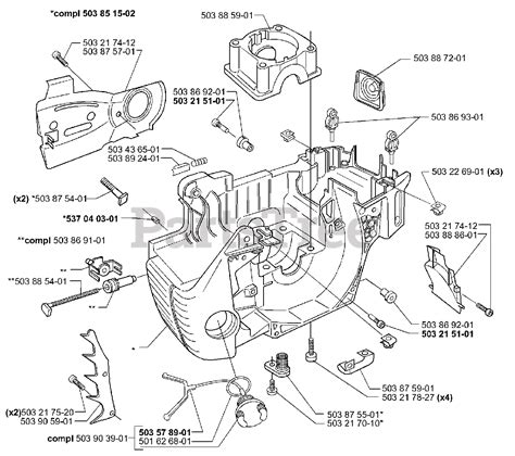 Husqvarna 350 Epa Husqvarna Chainsaw 1999 09 Crankcase Parts Lookup