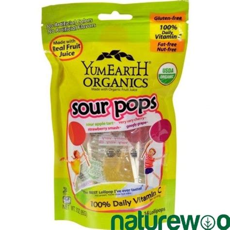 Yummy Earth 274738 Organic Super Sour Standup Lollipops 3 Oz